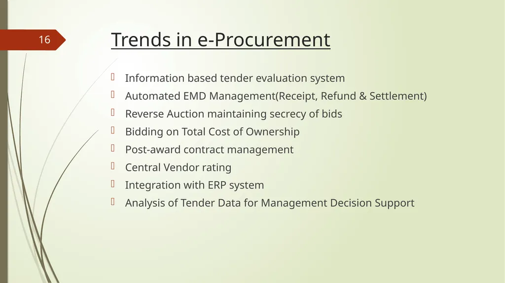 Successful Implementation of eProcurement system - slide 16 of 19