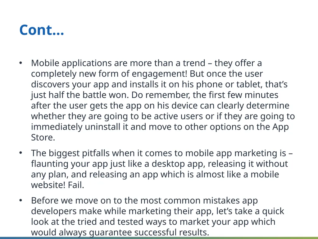 5 Biggest App Marketing Pitfalls Are you making - slide 3 of 21