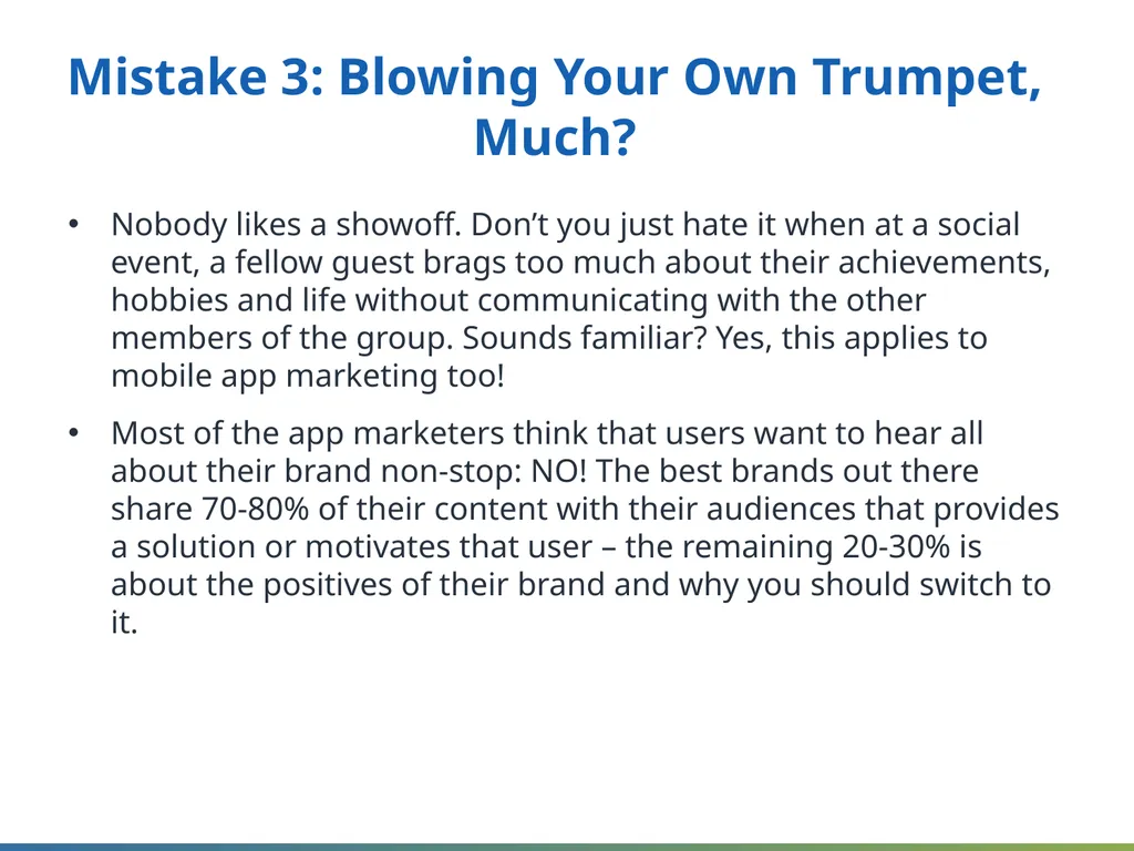 5 Biggest App Marketing Pitfalls Are you making - slide 13 of 21