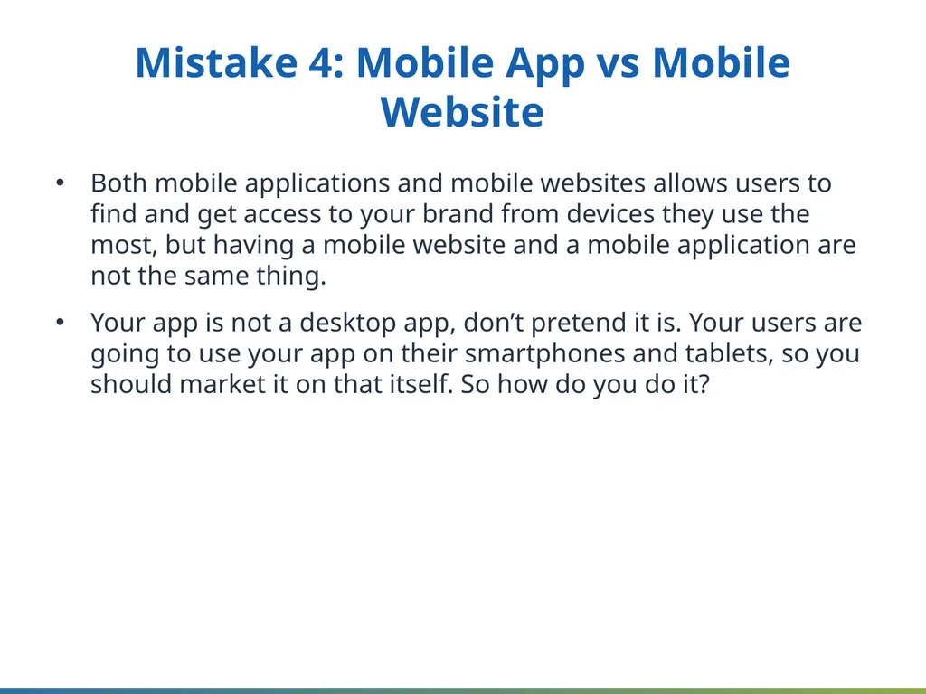 5 Biggest App Marketing Pitfalls Are you making - slide 15 of 21