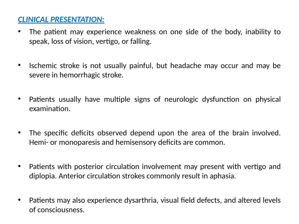 Stroke Stroke is a term used to describe an abrupt - slide 7 of 19