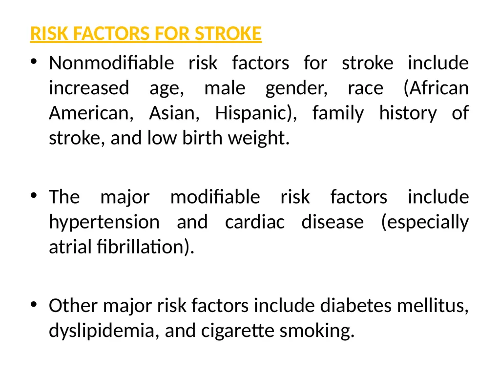 Stroke Stroke is a term used to describe an abrupt - slide 3 of 19