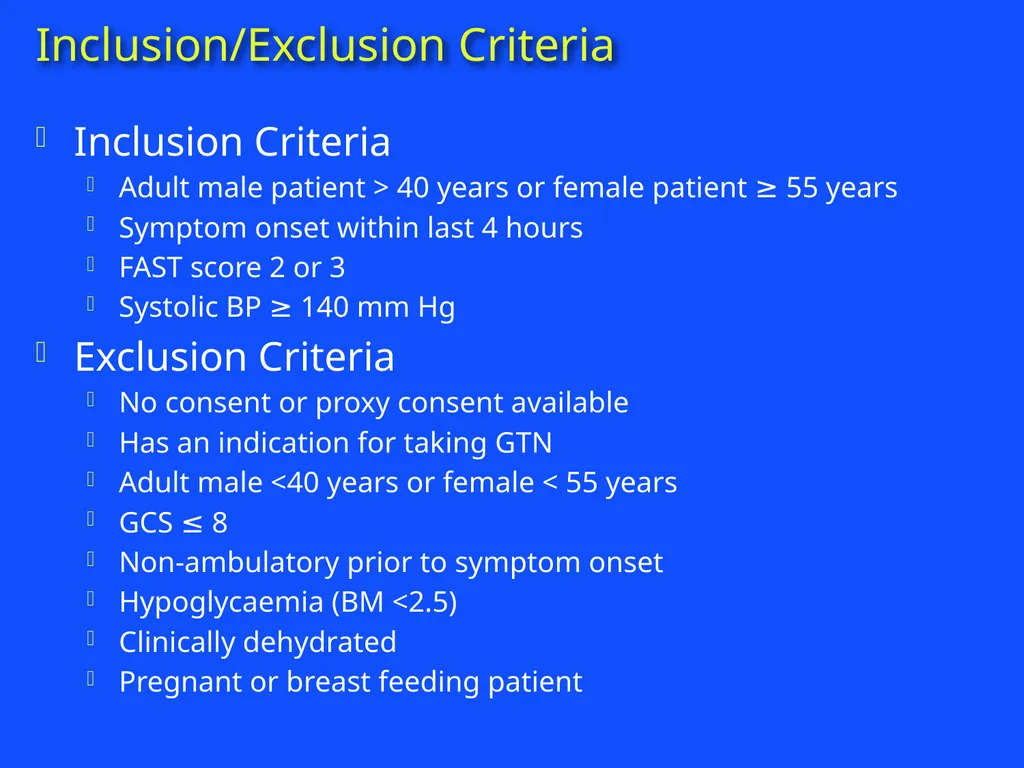 RAPID INTERVENTION WITH GTN IN HYPERACUTE STROKE - slide 19 of 28