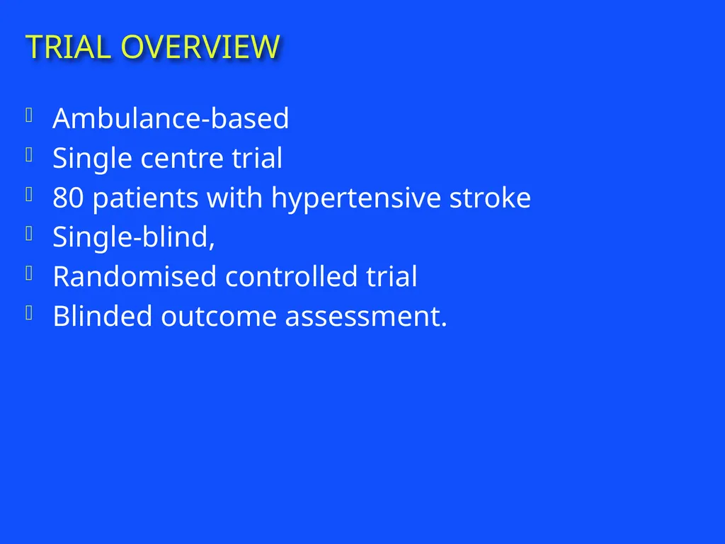 RAPID INTERVENTION WITH GTN IN HYPERACUTE STROKE - slide 16 of 28