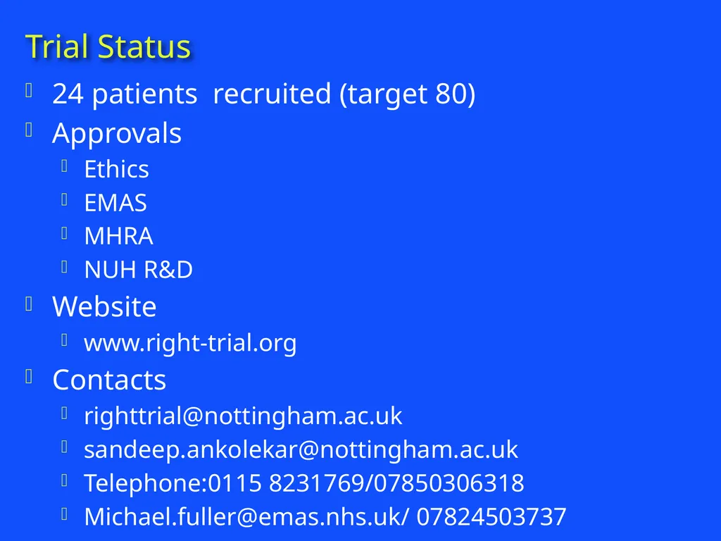 RAPID INTERVENTION WITH GTN IN HYPERACUTE STROKE - slide 27 of 28