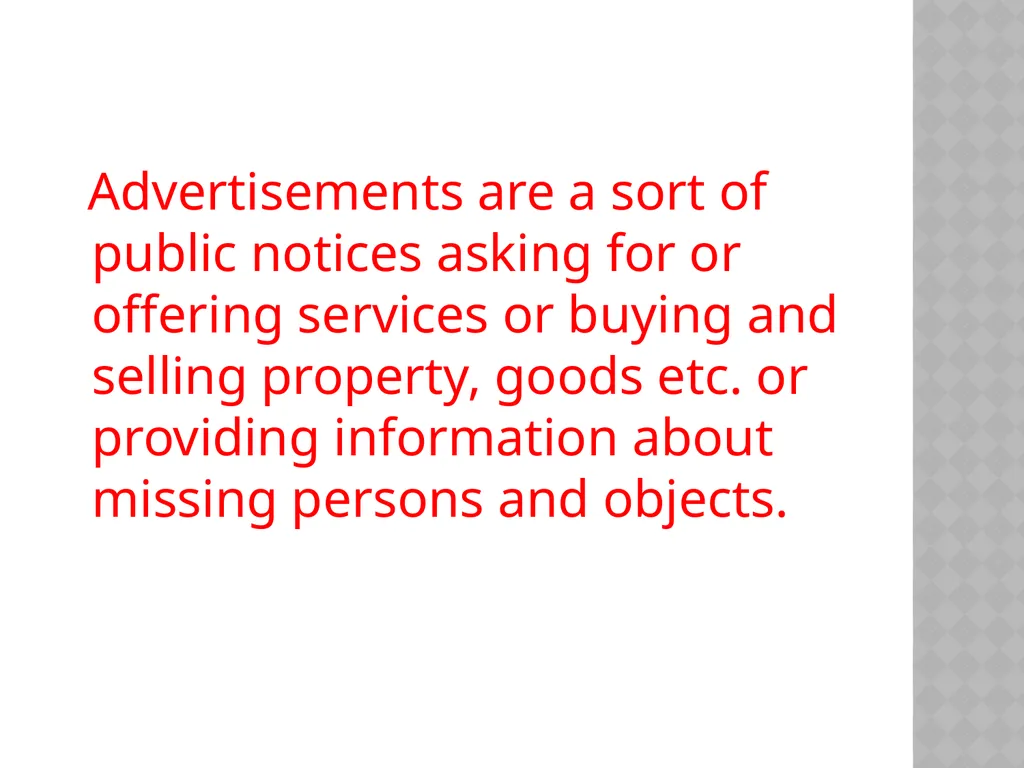 CLASSIFIED ADVERTISEMENT (PART-1) CLASSIFIED - slide 2 of 11