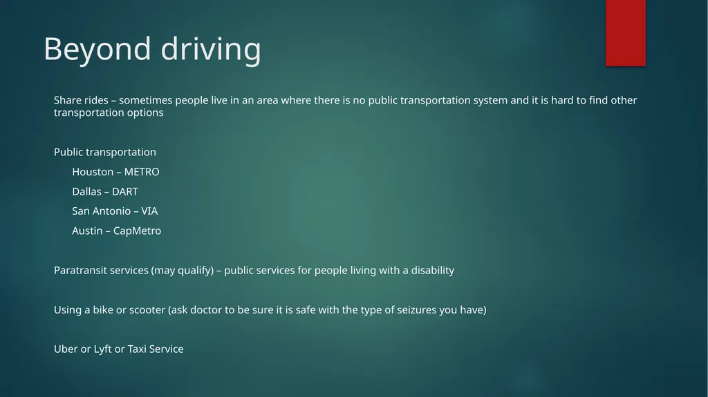 Epilepsy and Driving What Parents Should Know - slide 15 of 20