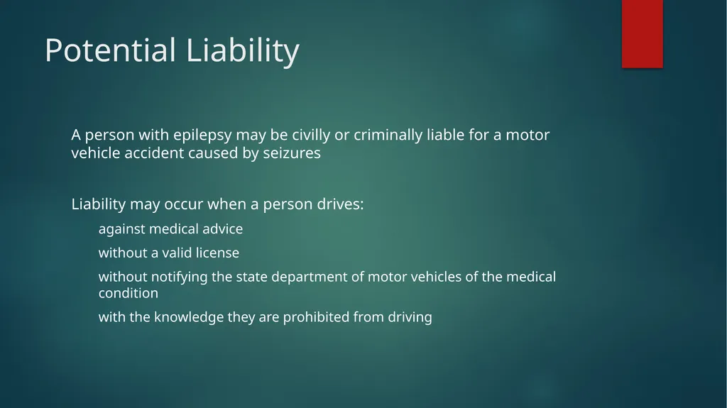 Epilepsy and Driving What Parents Should Know - slide 6 of 20