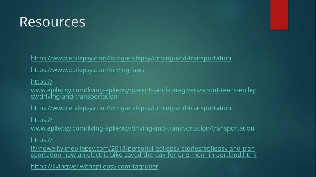 Epilepsy and Driving What Parents Should Know - slide 19 of 20