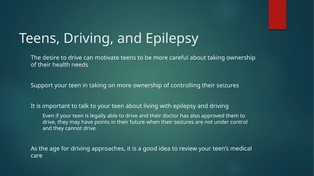 Epilepsy and Driving What Parents Should Know - slide 4 of 20