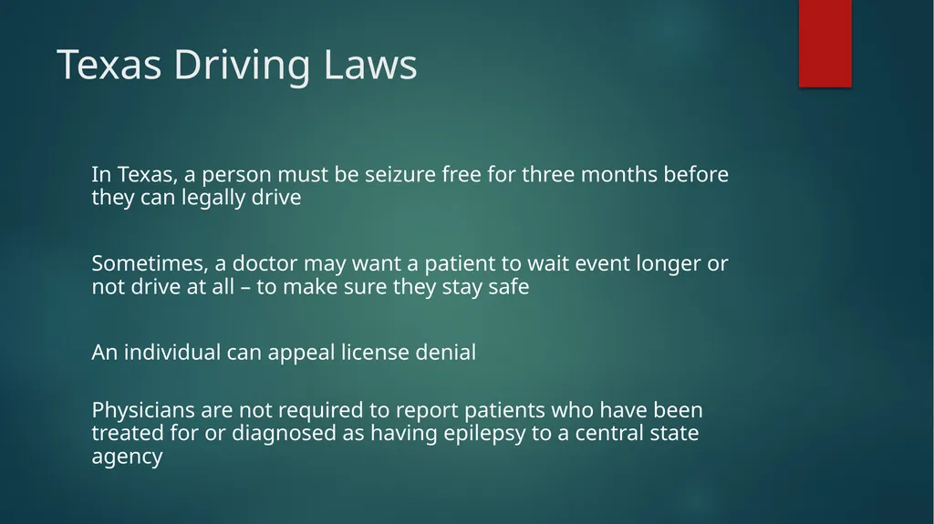 Epilepsy and Driving What Parents Should Know - slide 7 of 20