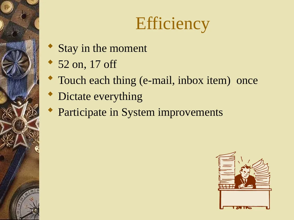 Now what: Mastering / Managing self and time - slide 8 of 21