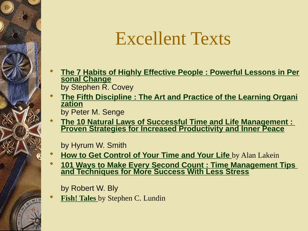 Now what: Mastering / Managing self and time - slide 20 of 21