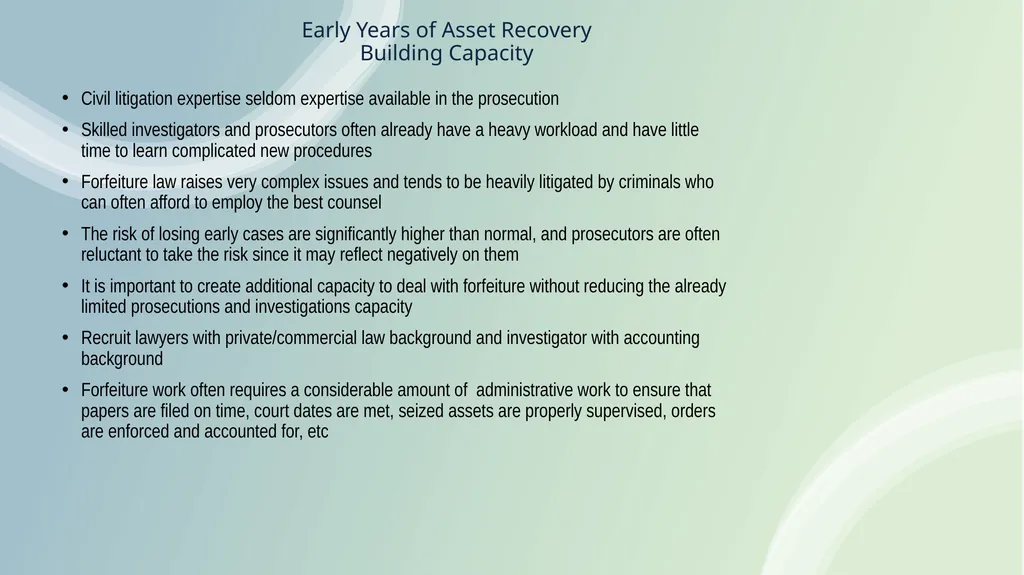 Asset Recovery and Forfeiture in Africa Hermione - slide 8 of 39