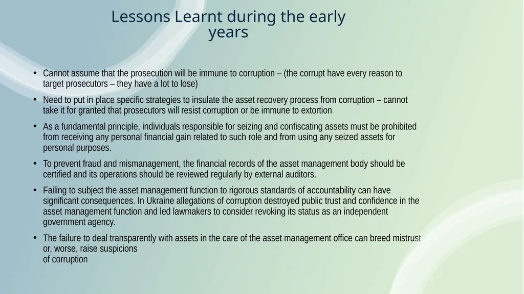Asset Recovery and Forfeiture in Africa Hermione - slide 13 of 39