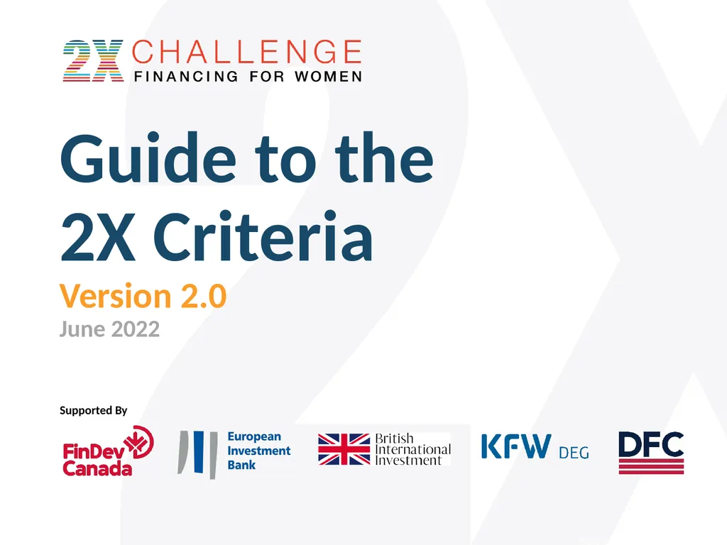 Guide to the 2X Criteria Version 2.0 June 2022 - slide 1 of 70