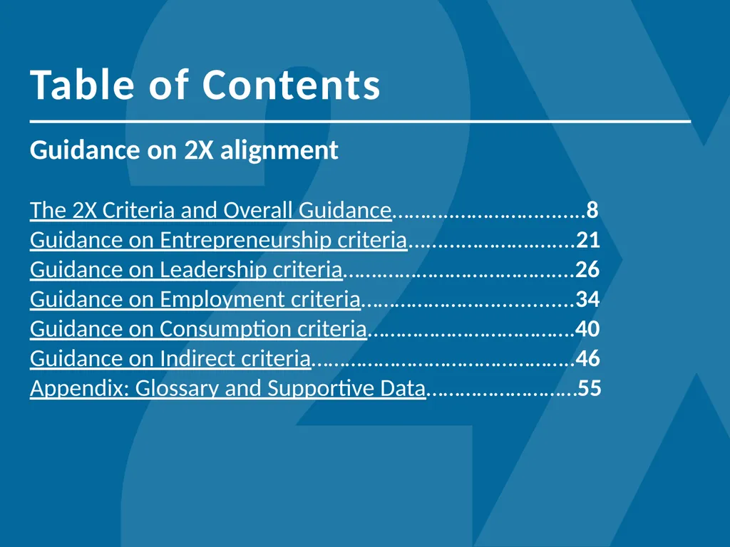 Guide to the 2X Criteria Version 2.0 June 2022 - slide 7 of 70