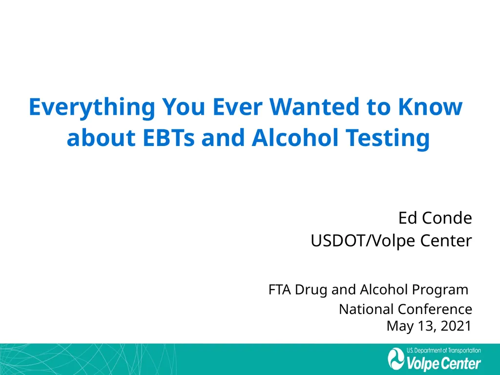Everything You Ever Wanted to Know about EBTs and - slide 1 of 48