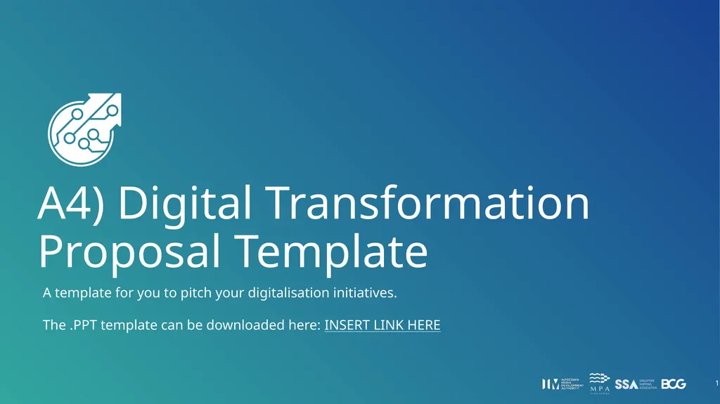 A4) Digital Transformation Proposal Template A - slide 1 of 13