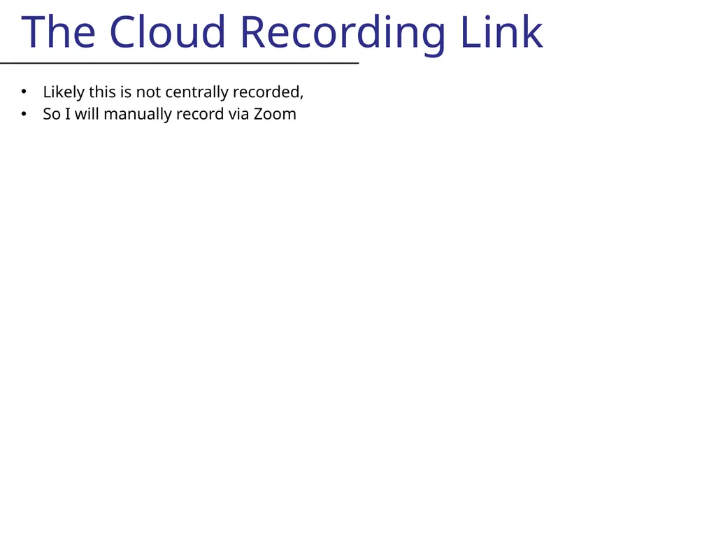 Likely this is not centrally recorded, So I will - slide 1 of 48