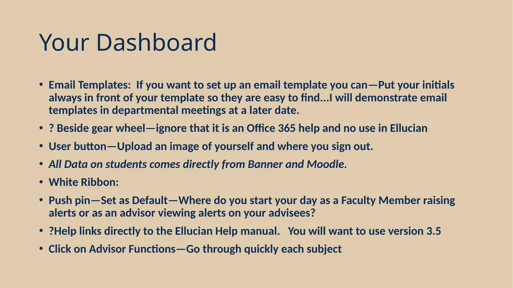 Ellucian Advise Training Introduction Faculty - slide 5 of 11