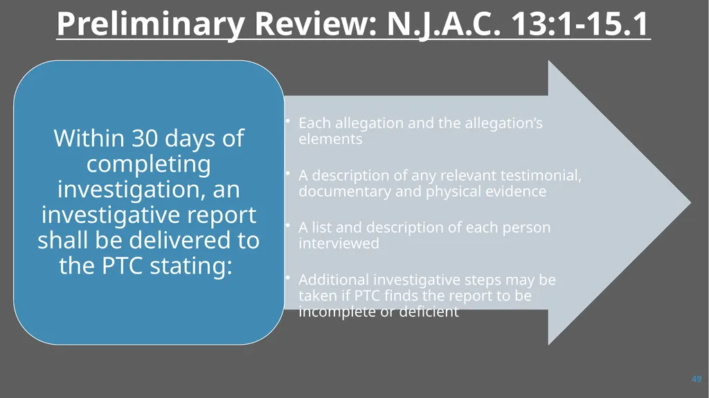 Law Enforcement Licensing AN OVERVIEW 1 SECTION I: - slide 49 of 76