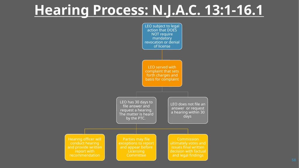 Law Enforcement Licensing AN OVERVIEW 1 SECTION I: - slide 58 of 76
