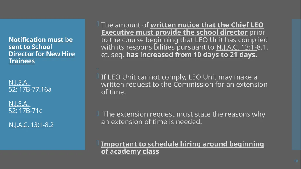 Law Enforcement Licensing AN OVERVIEW 1 SECTION I: - slide 10 of 76