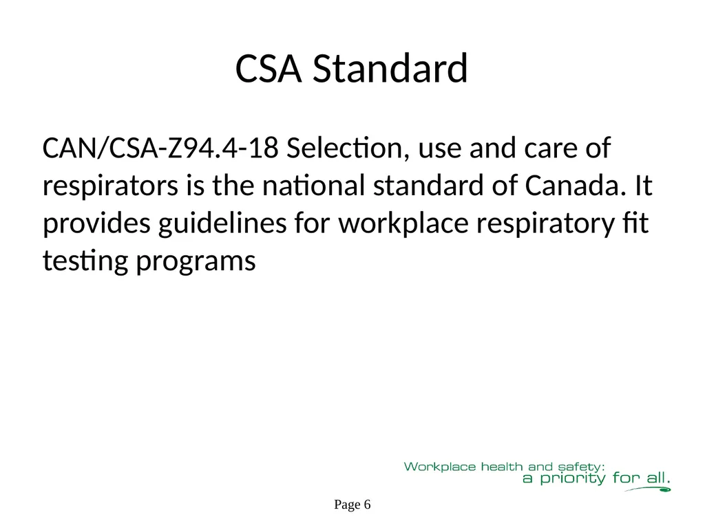Respiratory Fit Testing Train the Trainer One part - slide 15 of 73
