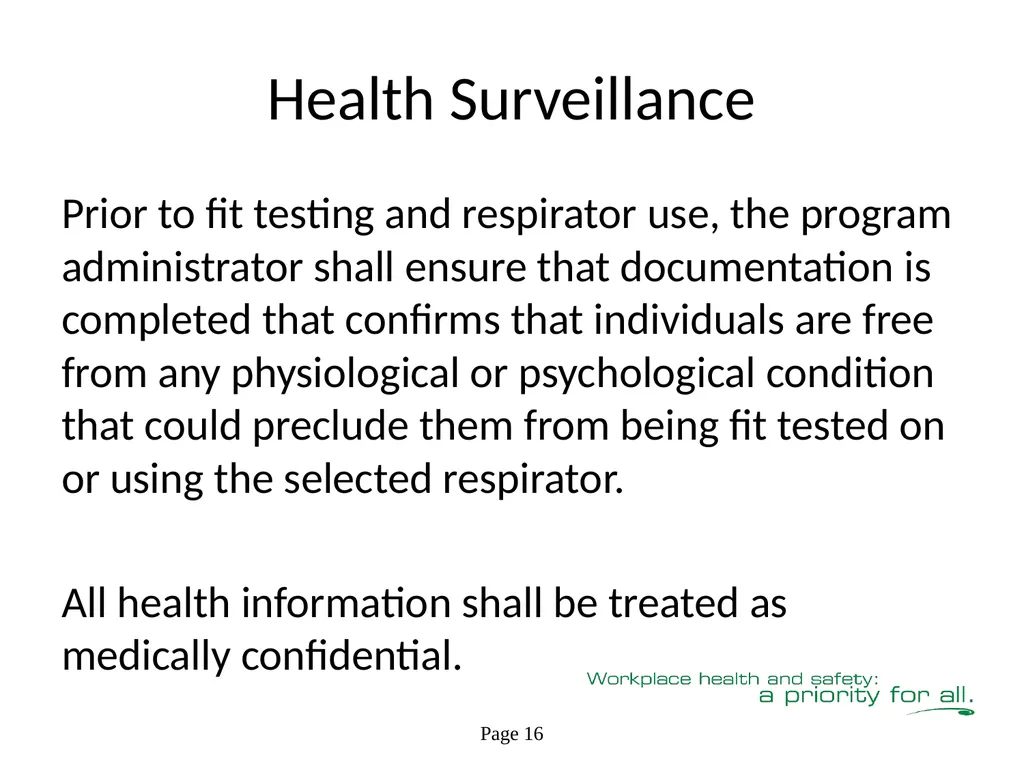 Respiratory Fit Testing Train the Trainer One part - slide 40 of 73