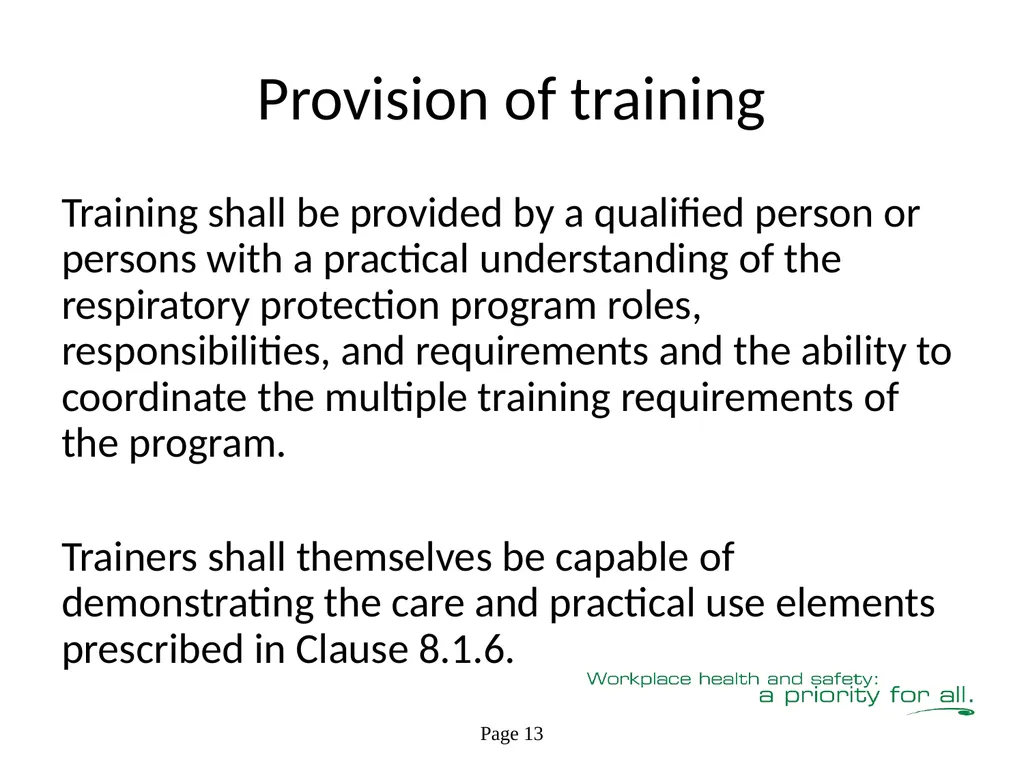 Respiratory Fit Testing Train the Trainer One part - slide 29 of 73