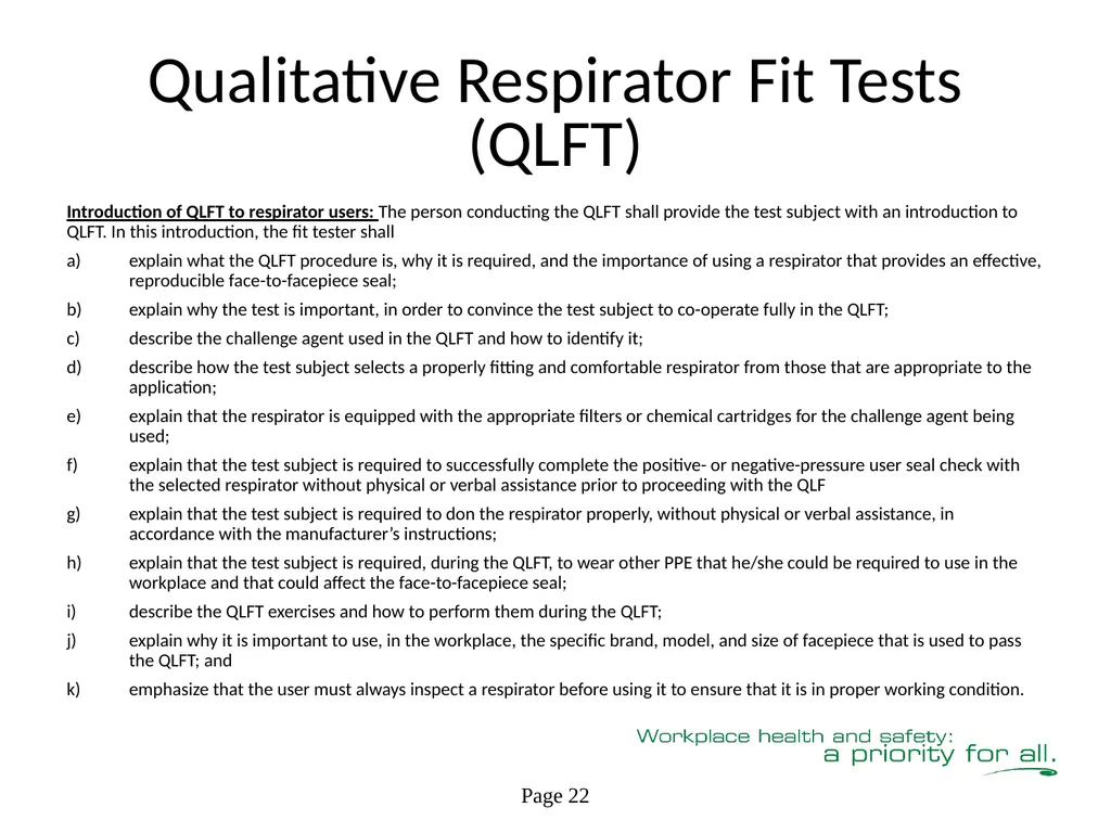 Respiratory Fit Testing Train the Trainer One part - slide 53 of 73
