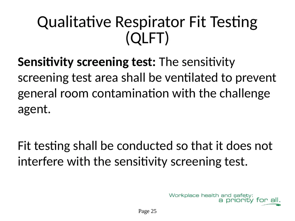 Respiratory Fit Testing Train the Trainer One part - slide 57 of 73