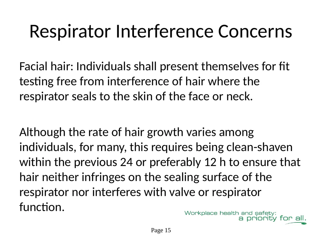Respiratory Fit Testing Train the Trainer One part - slide 34 of 73