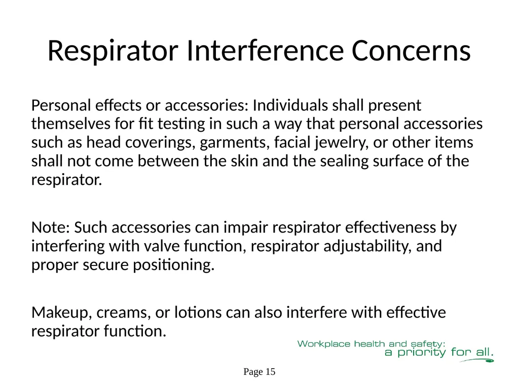Respiratory Fit Testing Train the Trainer One part - slide 36 of 73