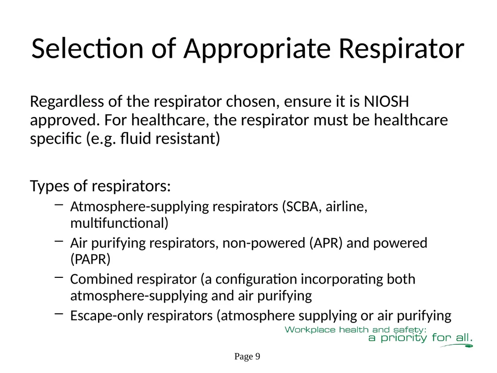Respiratory Fit Testing Train the Trainer One part - slide 22 of 73
