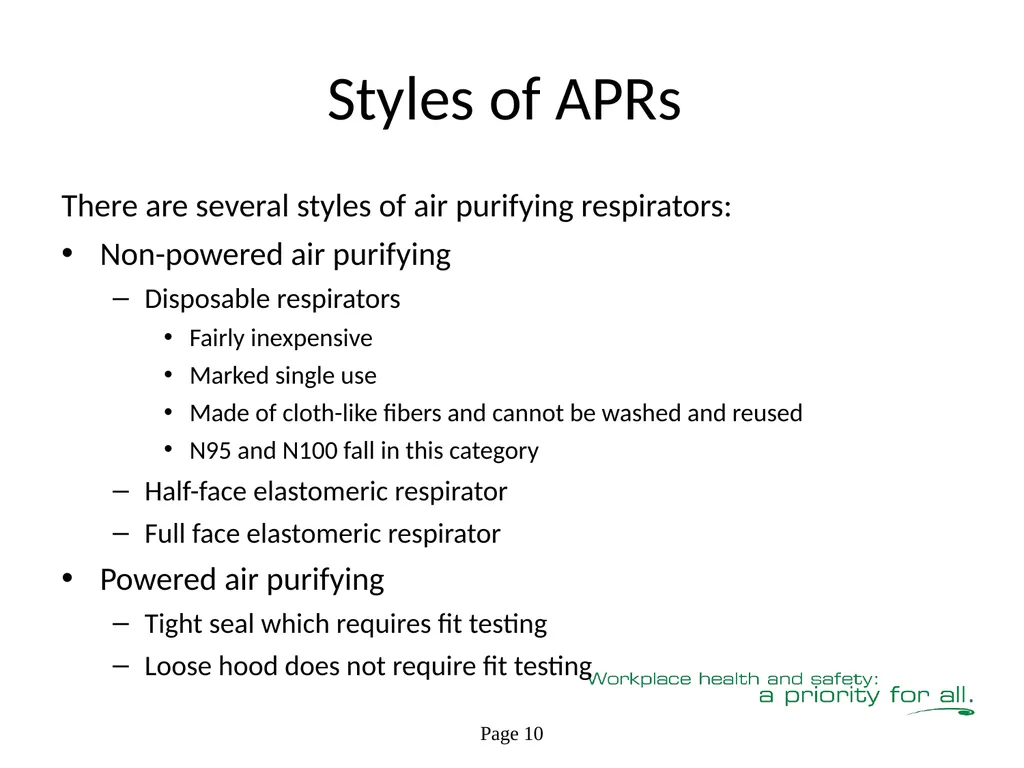 Respiratory Fit Testing Train the Trainer One part - slide 23 of 73
