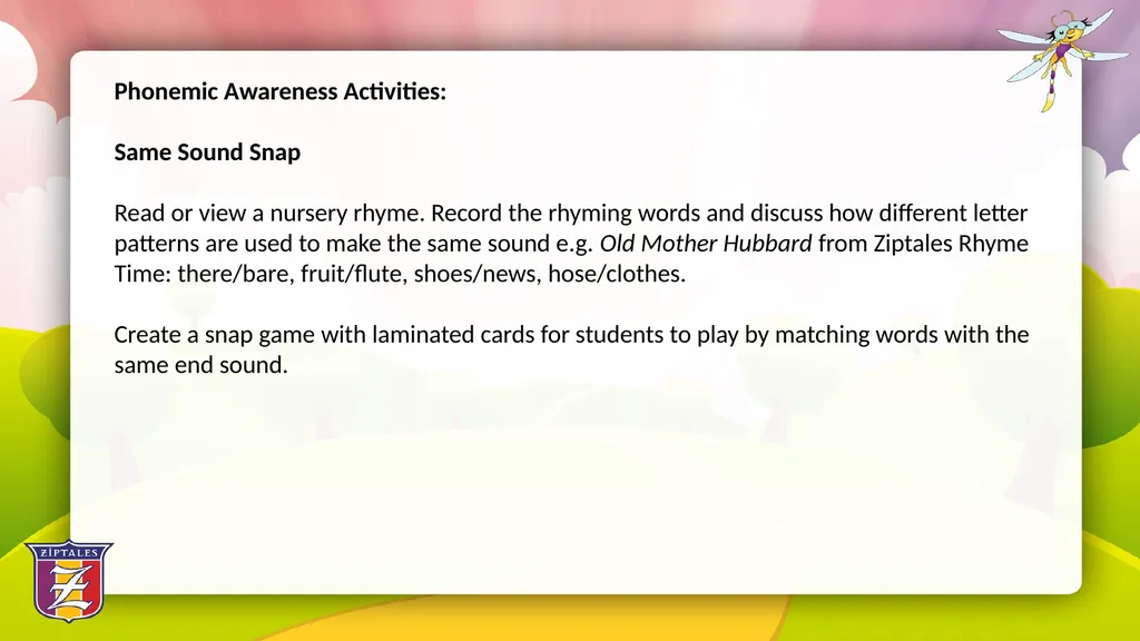 Fun with Phonics: Using literature based - slide 25 of 34