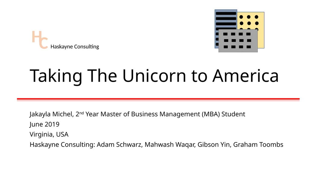 Taking The Unicorn to America Jakayla Michel, 2nd