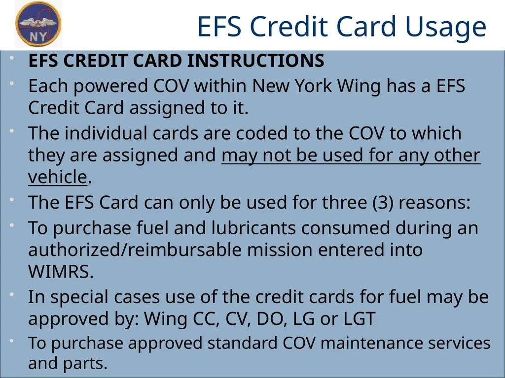 CAP OWNED VEHICLE (COV) ORIENTATION Prepared MAY - slide 6 of 43