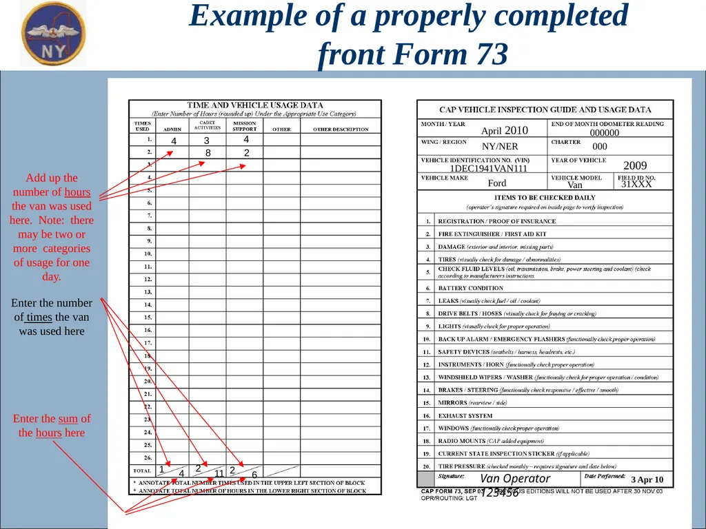 CAP OWNED VEHICLE (COV) ORIENTATION Prepared MAY - slide 33 of 43