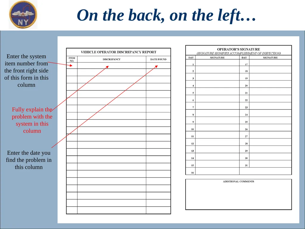CAP OWNED VEHICLE (COV) ORIENTATION Prepared MAY - slide 32 of 43