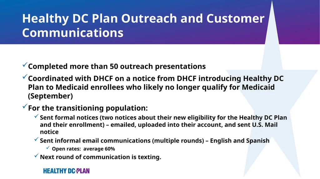 Implementation of Healthy DC Plan DC Health - slide 13 of 18
