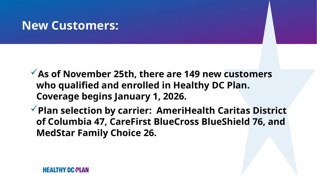 Implementation of Healthy DC Plan DC Health - slide 12 of 18