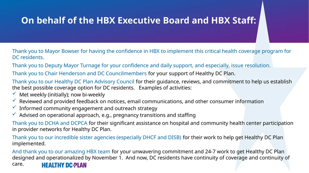 Implementation of Healthy DC Plan DC Health - slide 17 of 18