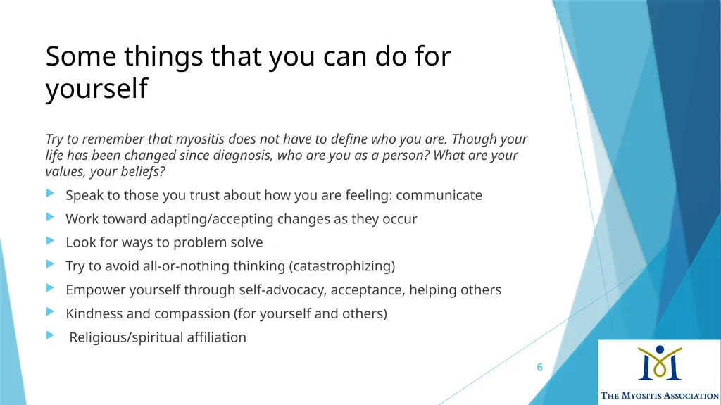 Living with Myositis: Emotional Challenges and - slide 6 of 14