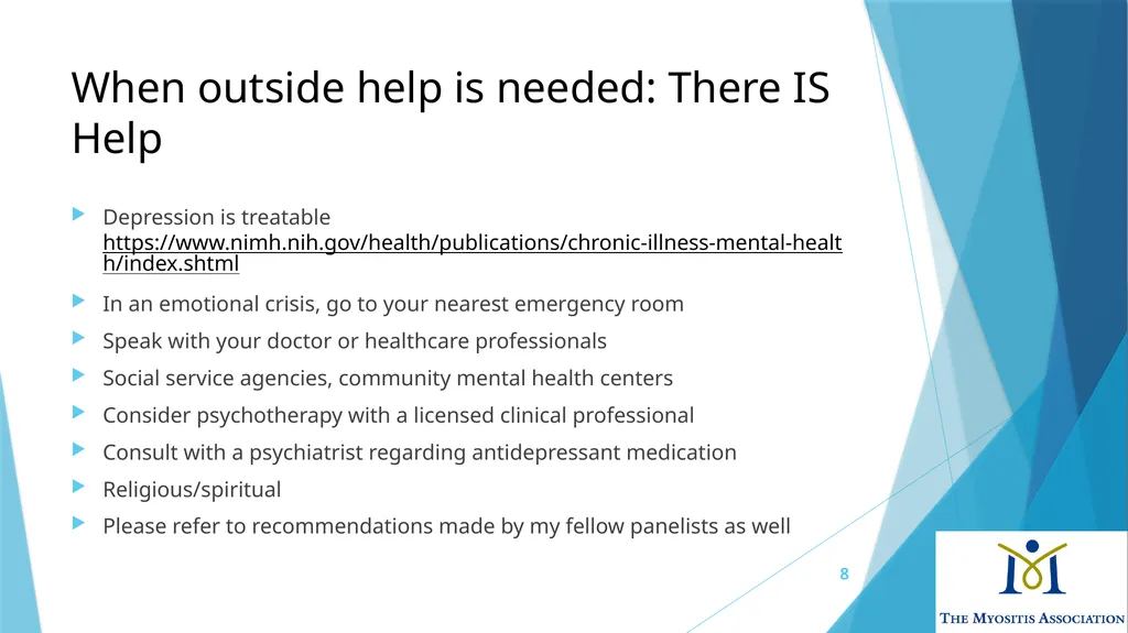 Living with Myositis: Emotional Challenges and - slide 8 of 14