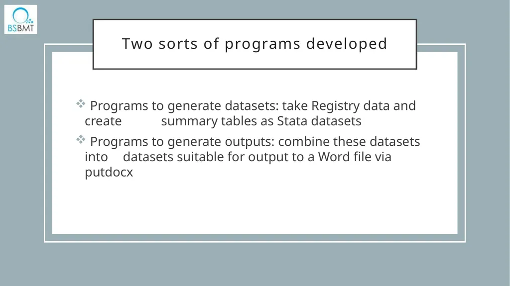 A suite of community-contributed programs to - slide 4 of 13
