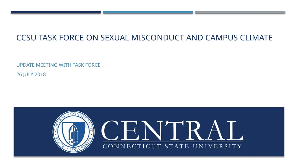 CCSU Task force on Sexual Misconduct and Campus - slide 1 of 11