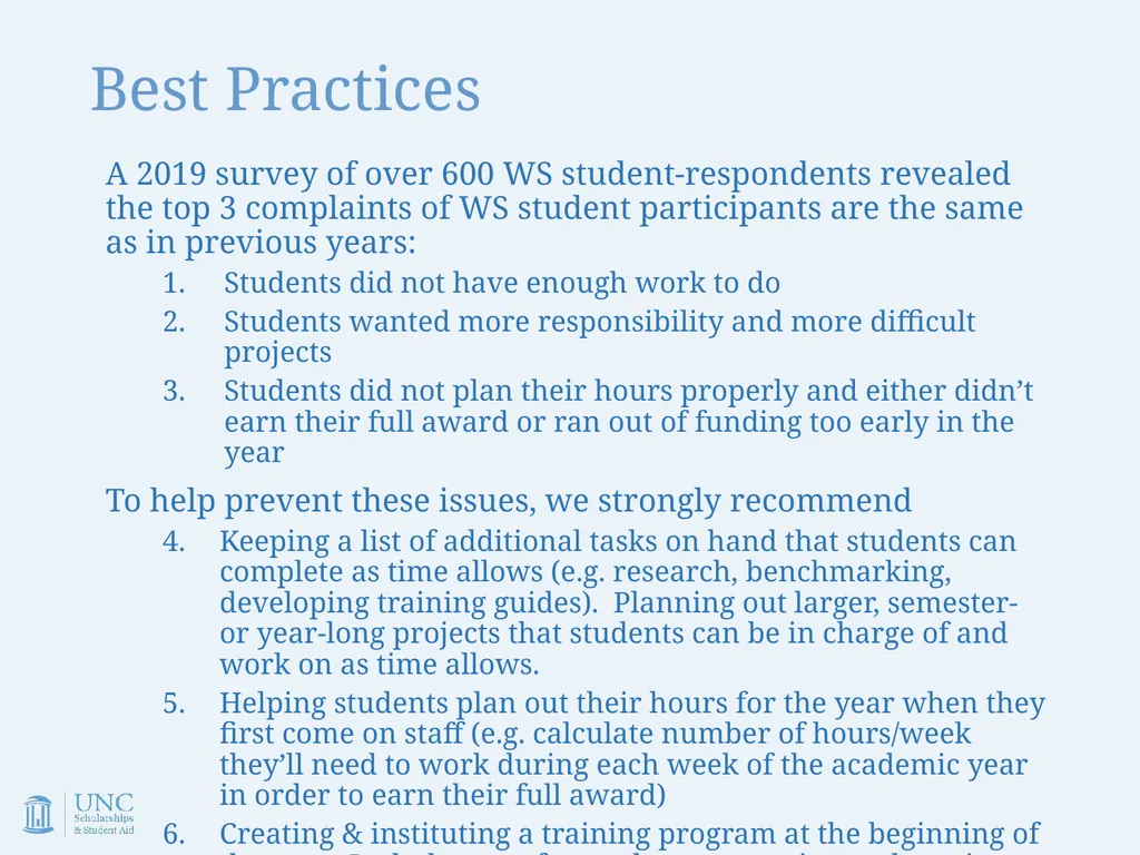 Work-Study Supervisor Training Academic Year - slide 47 of 55